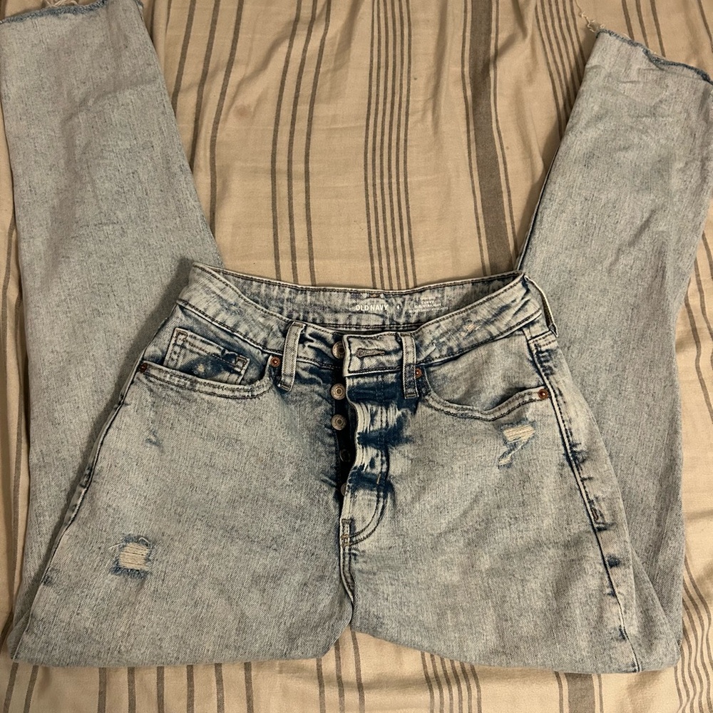 Old Navy High Rise Curvy OG Straight button up jeans